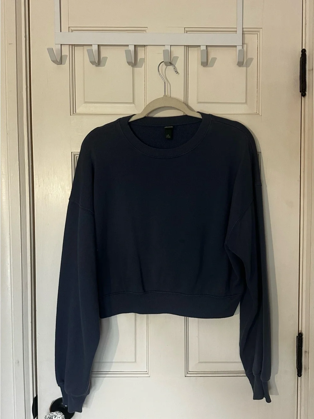 wild fable Cropped Crewneck Sweatshirt - Navy Blue - Picture 1 of 4